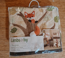 crib bedding set Lambs and Ivy Woodland unisex