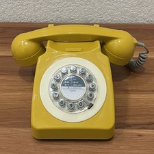 English Mustard Retro Style Phone Model 746 Push Button Telephone