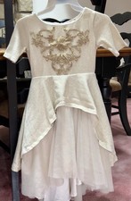 Girls Joyfolie Gold Tulle ROSELYN SCARLET Dress Sz 8 Christmas Special Occasion