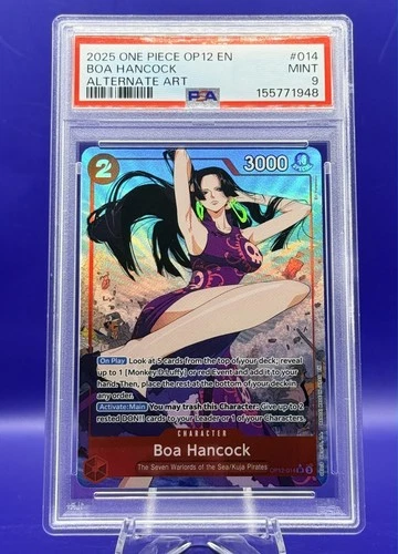 One Piece Boa Hancock Alt Art OP12-014 Legacy of the Master Foil PSA 9