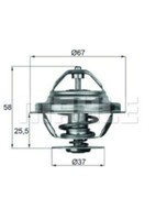 Mahle Thermostat FüR Mercedes Kombi (S123,S124),Stufenheck (W123)