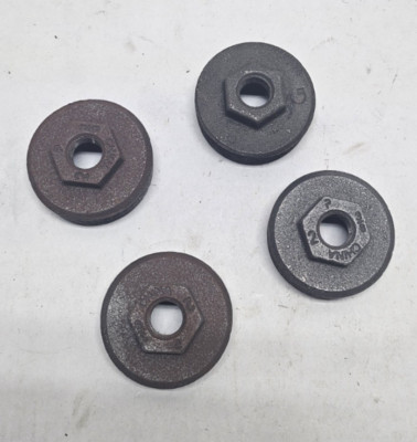 Black Malleable Iron Threaded Reducer Hex Bushing 2'' MNPT x 3/8'' FNPT (Lot of 4)