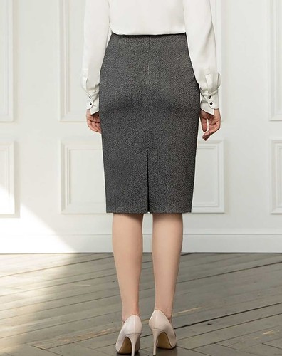 Tuta donna pizzo risvolto gonna gluteo formale business ufficio casual 2 pezzi - Foto 4 di 12
