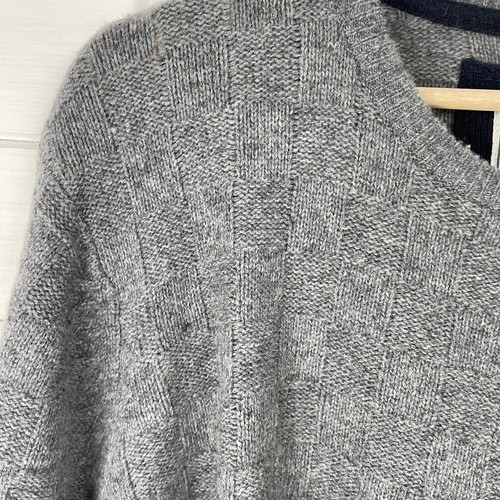 HOWICK Jumper Mens Size XL Grey Wool Blend Textured Knit Pullover Capsule - Picture 4 of 12