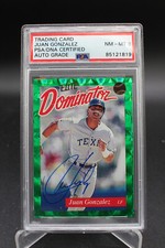 1993 Elite Dominator #11 Juan Gonzalez Auto /5000 PSA/DNA Auto NM-MT 8