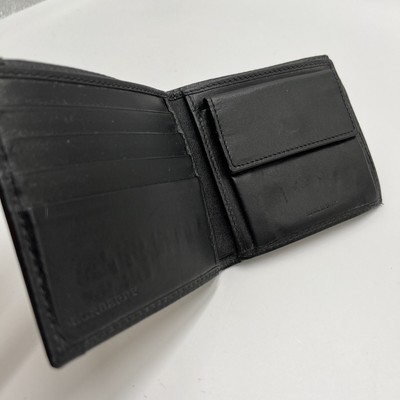BURBERRY Nova Check PVC Leather Beige Black Horse Bifold wallet 