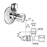 Schell Eckregulierventil -Comfort-1/2 Verchromt Kurze Bauform 49030699