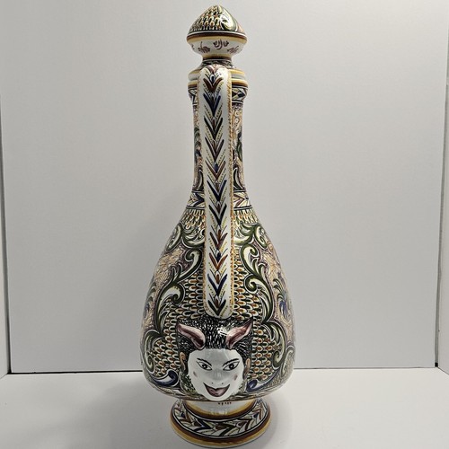 Portugal Faience Ceramic Handled Jug Authentic Hand Painted Museum Reproduction - Picture 4 of 19