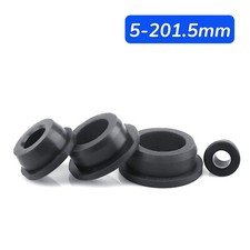 Black Open Wire Grommets Rubber Grommet Gromet Blind Plug Bungs Bush 5mm-201.5mm