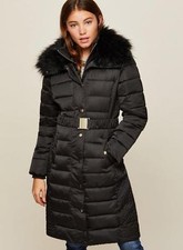 Miss Selfridge Black Puffer Jacket Size 12/40us8 16/44us12 Rrp £95.00