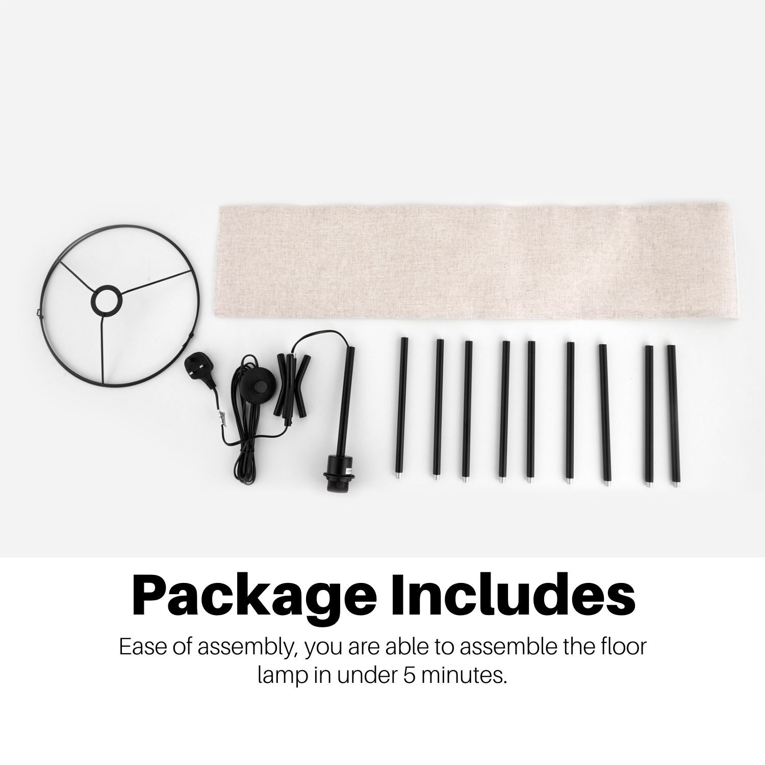 EMKE Tripod Standard Floor Lamp Shades Standing Living Room Bedroom Reading Tall eBay