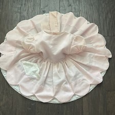 Vtg Marthas Miniatures Girls Sz 3T Party Dress Full Circle Pink White READ