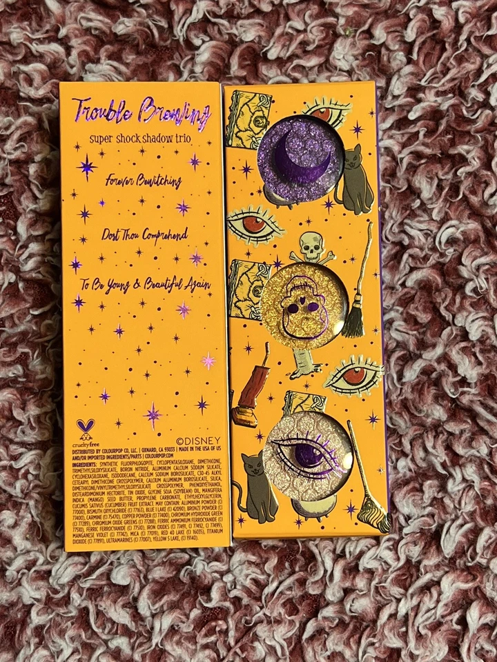 BNIB ColourPop Hocus Pocus Trouble Brewing Super Shock Eye Shadow 3pc Set - Image 2 of 2