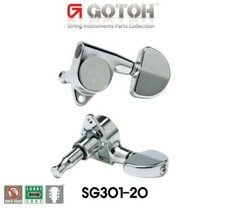 Gotoh SG301-20 machine heads L3 R3 w/screws Chrome