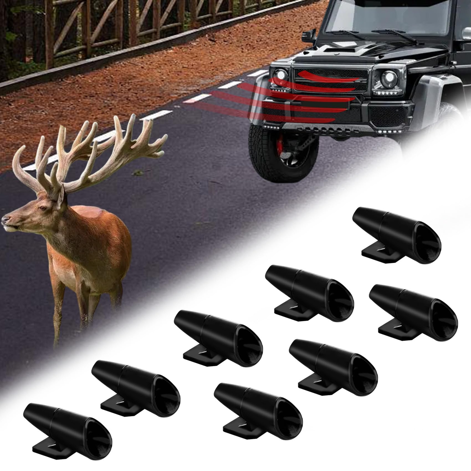 Deer Warning Whistles Device For Car Save Deer Whistle With Upgraded Acrylic Dou