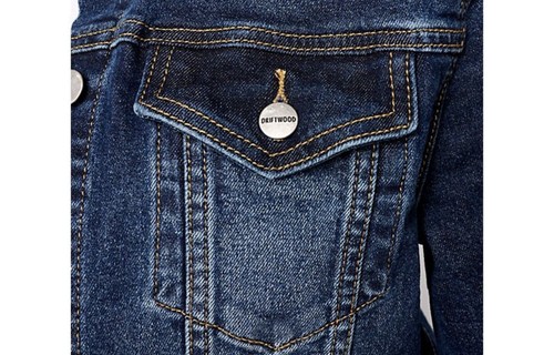 Driftwood Jeans Denim Jacket Dark Vintage A618636 Women Size Large - Picture 3 of 5