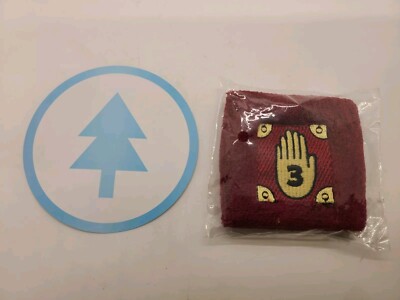 Gravity Falls Lot - Dipper Pine Tree Logo Vinyl Sticker Decal w/ Sweatband