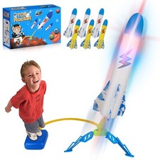 Toy Rocket Launcher for Kids Rocket 6 Foam Rockets Refills Air Rockets Outdoor