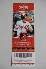 BALTIMORE ORIOLES VS BOSTON RED SOX 4/24/2015 FULL TICKET ~ CHRIS DAVIS HR