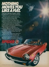 1981 Fiat Spider 2000 Classic Beauty Woman Driver Convertible Vtg Print Ad Si5 1981 Fiat Spider 2000 Classic Beauty Woman Driver Convertible Vtg Print Ad Si5
