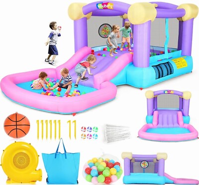 Bounce House, Inflatable Bounce House with Blower for Kids 3-10 Outdoor/Indoor-