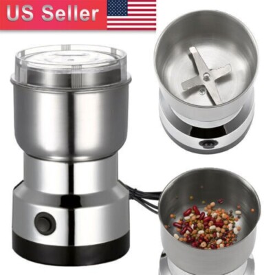 Electric Coffee Bean Grinder Nut Seed Herb Grind Spice Crusher Mill Blender