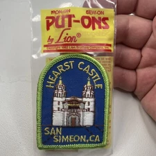 Vtg 1980s Lion Put-Ons HEARST CASTLE SAN SIMEON California Monument Patch 00UU