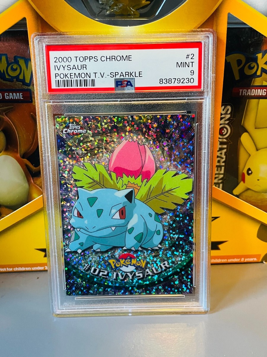 2000 Pokemon Topps Chrome Series 1 Sparkle Ivysaur #2 PSA 9 MINT