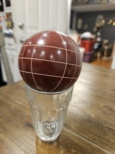 Replacement Bocce Ball Square Lines Pattern 4" Diameter Maroon