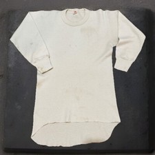 Vintage 70  s Distressed Hanes Thermal Long Sleeve Shirt Size L