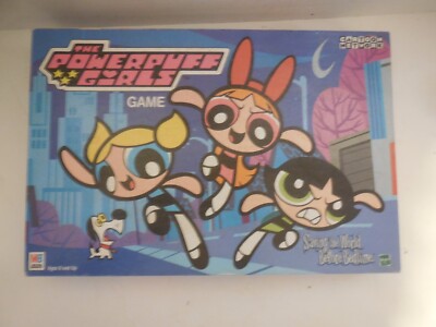 Power Puff Girls Board Game Saving The World Before Bed Time Milton Bradley