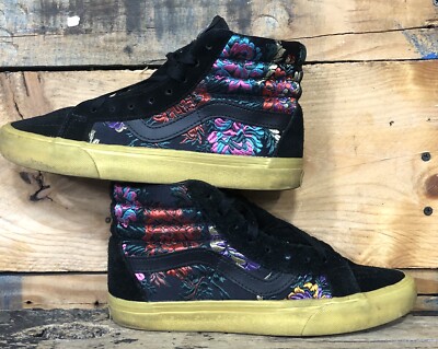Vans SK8-Hi PRO Floral Black Suede Size Women's Men's