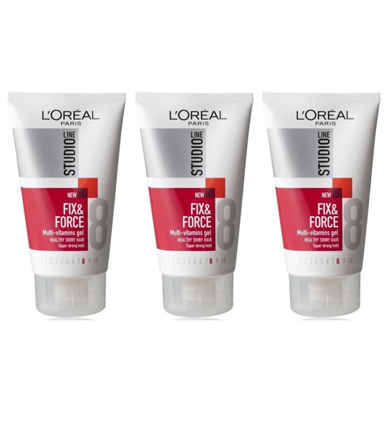 L'Oréal Studio Line Fix & Force 8 Gel Styling 3x150ml - Look Impeccabile