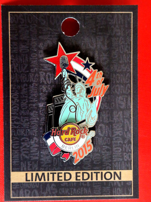 HRC Hard Rock Cafe Berlin 4th of July 2015 Liberty 3D LE new