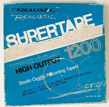 Realistic Supertape 1200 High Output 7 Inch Reel 1.5 mil 1200 ft