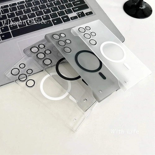 Ultra Slim For Magsafe Clear Frameless Phone Case For Samsung S25 S24 Plus S22 S - Bild 9 von 54