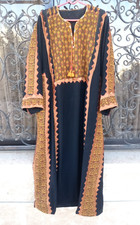 Antique Palestinian Traditional Dress With Distinctive Delicate Hand Embroidery