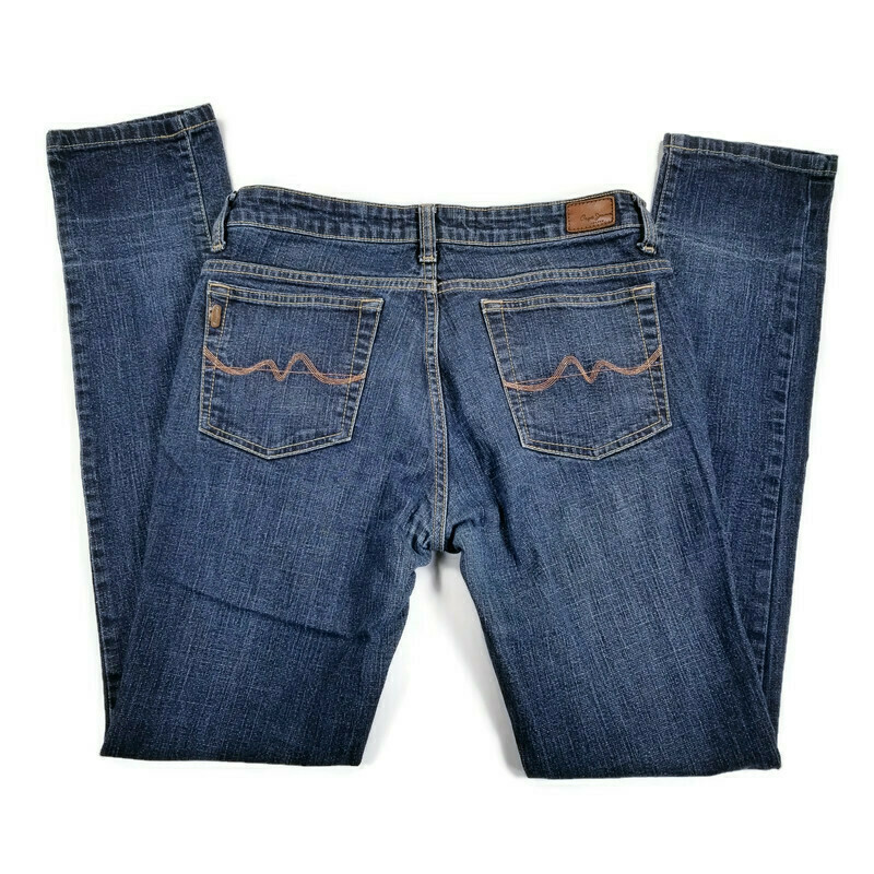 Pepe Jeans London Womens Sz 30x31 Dark Wash Mid Rise Skinny Jeans