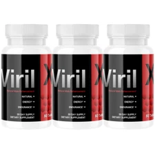 Viril X All Natural Formula Dietary Supplement -3 Bottles