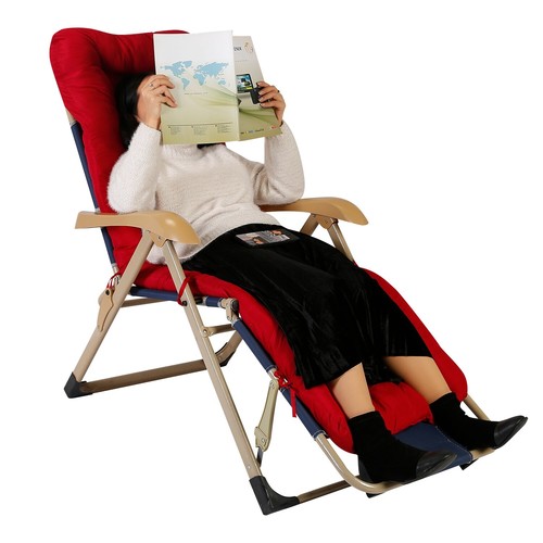 67"Lounge Chair Cushion Tufted Soft Outdoor Rocking Seat Deck Chaise Pad W/ Ties - Picture 64 of 75