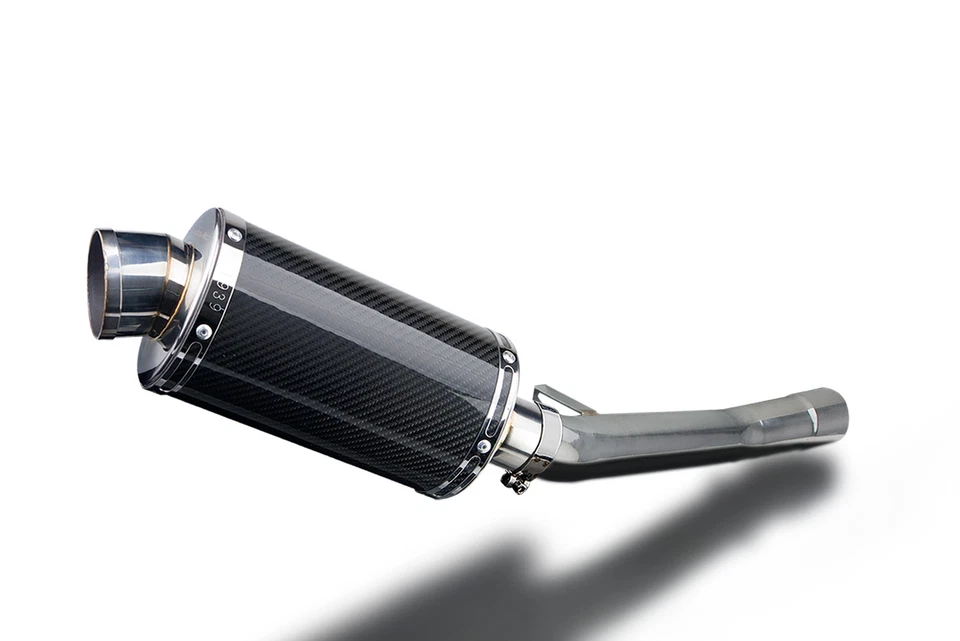 Suzuki GSX600F 600 Katana 1997-2006 Slip On 9" Ovalado Carbono Escape Silenciador Kit Foto 2 de 4