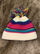 Obermeyer Striped Knit Winter Hat Size Small Medium Girls