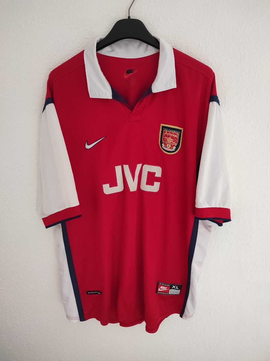 Nike Arsenal JVCアーセナル 1998 - 99サイズL 1998/99 Arsenal Nike Home Football Shirt | Size XLB