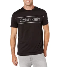 Calvin Klein L11505 Men's Black Logo Graphic T-Shirt Size Small