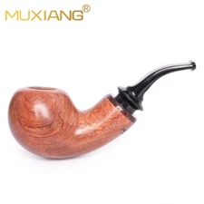 MUXIANG Tomato Pipe Rosewood Freehand Smoking Pipe Bent Curved Tobacco Pipe