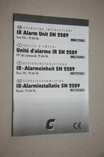 Bedienungsanleitung: IR Alarm Unit SN 2289
