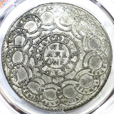 1776 N 1-C R-3 PCGS XF Detail Pewter Continental Currency Dollar 1