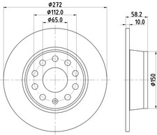 2x New Brake Disc for AUDI SEAT SKODA SKODA (SVW) VW:Q2,LEON,ATECA,KAROQ,T-ROC
