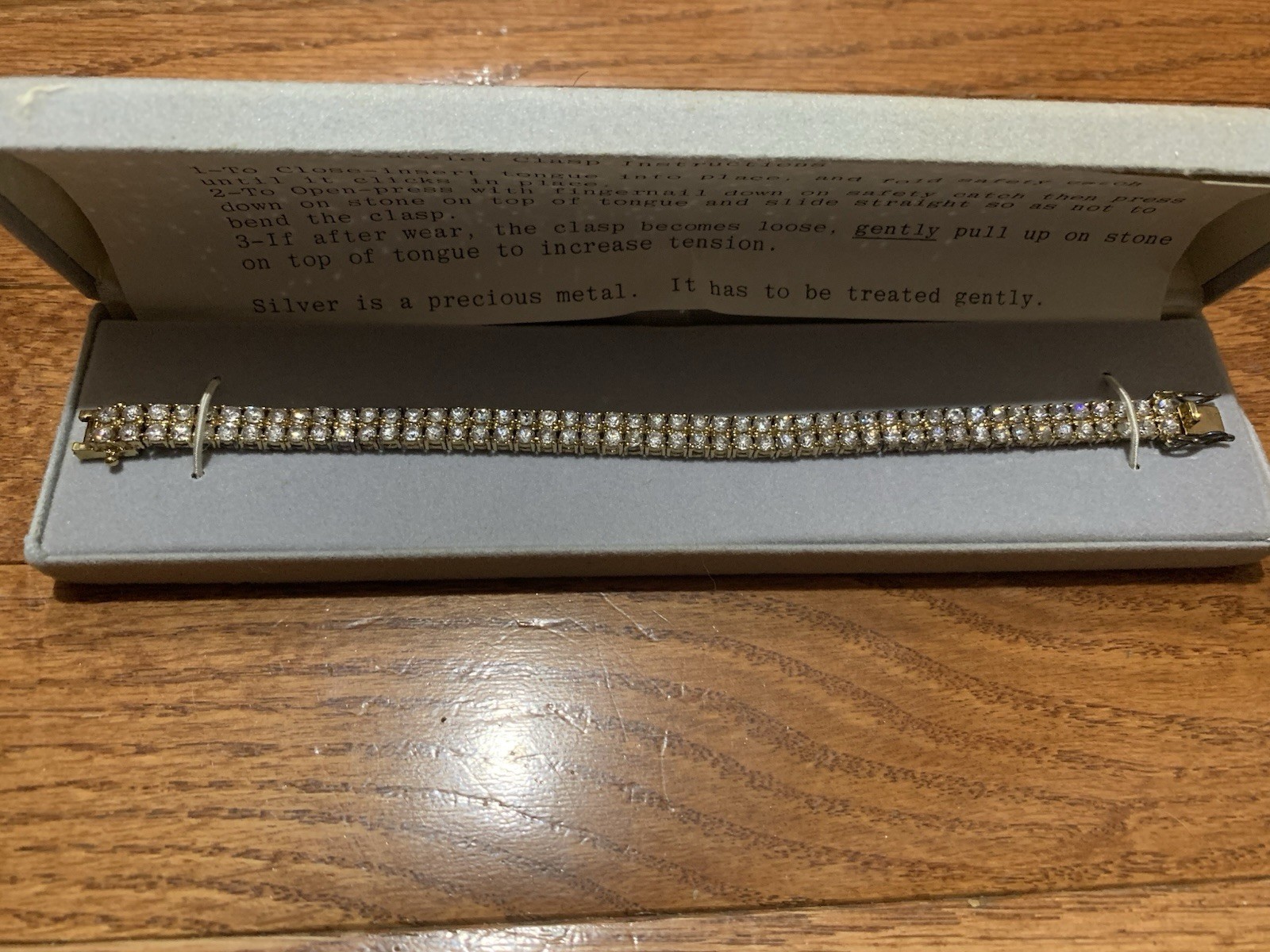 Vintage 925 Sterling Silver Tennis Bracelet