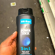 Power Stick Men's 3-in-1 Liquid Body Wash Shampoo Conditioner, Blue, 22.5 oz